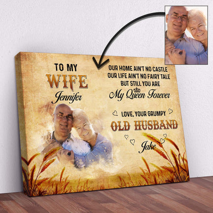 To My Wife Premium Canvas Style - Wall Art Image by Tailored Canvases