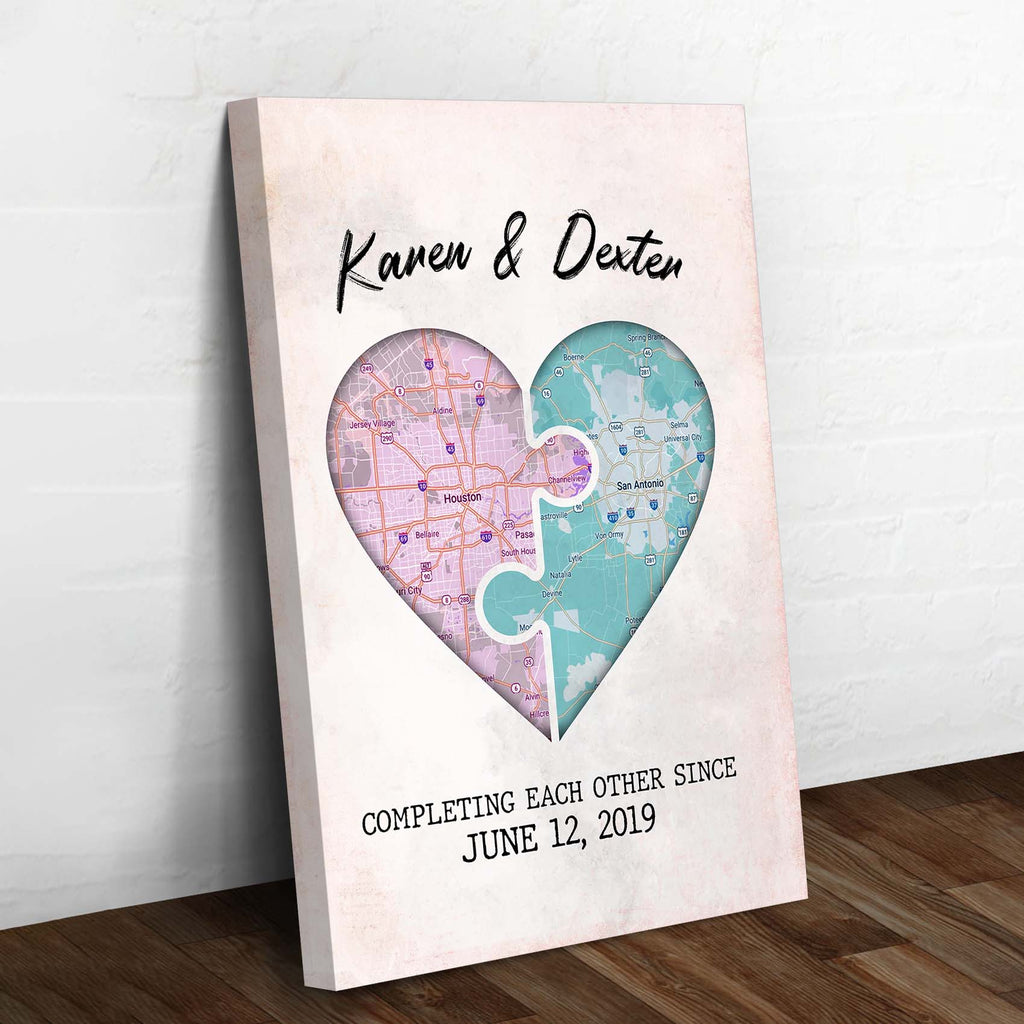 Completing Each Other Couple Sign | Customizable Canvas by Tailored Canvases
