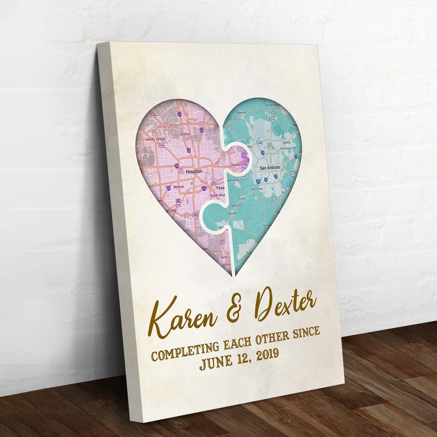 Completing Each Other Couple Sign Style 1- Image by Tailored Canvases