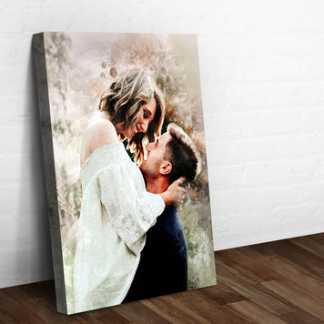 Couple Watercolor Portrait Sign