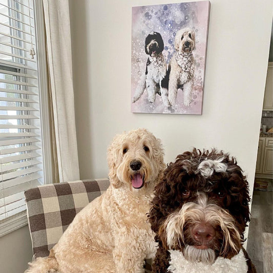 Dog Watercolor Portrait Sign - Image by Tailored Canvases