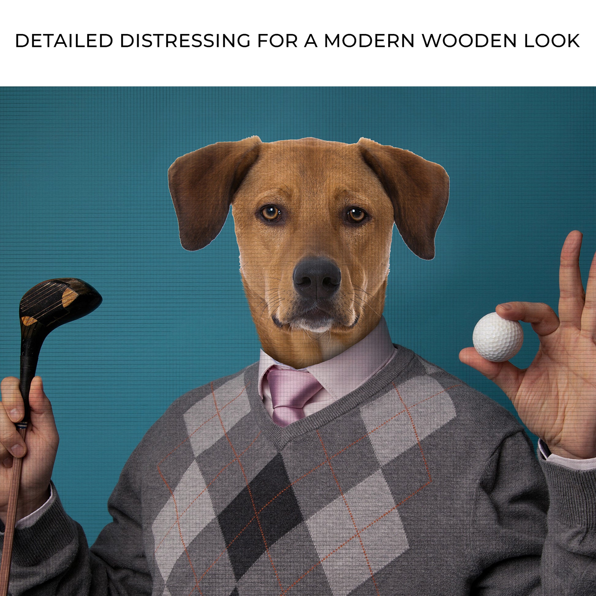 Pet Golf Portrait Sign Zoom - Image by Tailored Canvases
