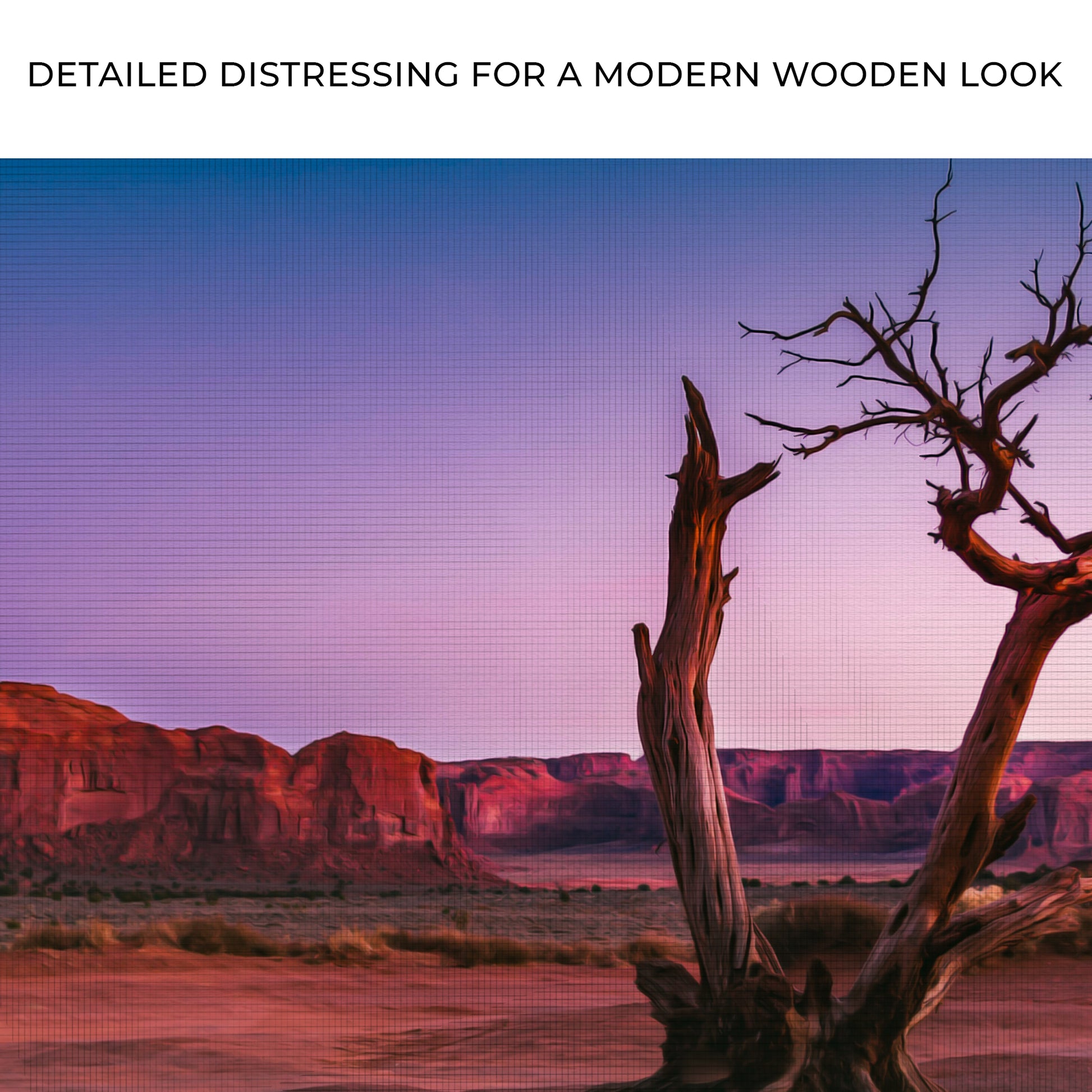 Desert Dead Tree On Dusk Night Canvas Wall Art Zoom - Image by Tailored Canvases