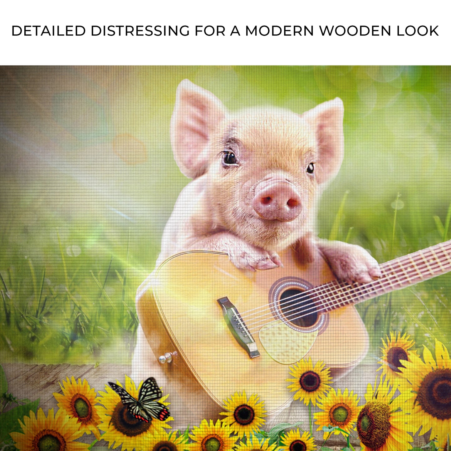 Guitarist Piglet Canvas Wall Art Zoom - Image by Tailored Canvases
