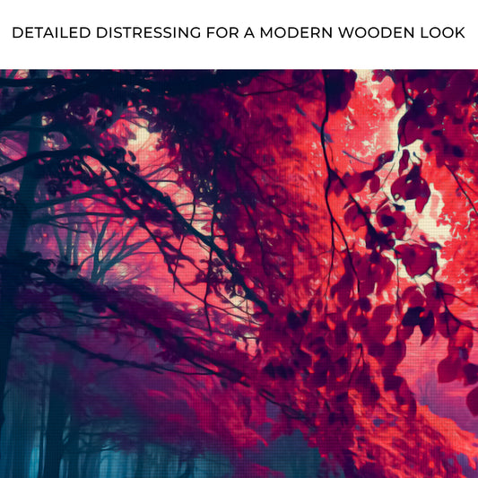 Foggy Red Maple Tree Canvas Wall Art Zoom - Image by Tailored Canvases