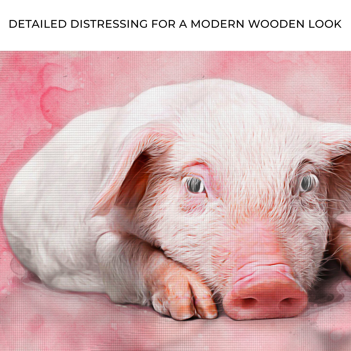 Lazy Pig Portrait Canvas Wall Art Zoom - Image by Tailored Canvases