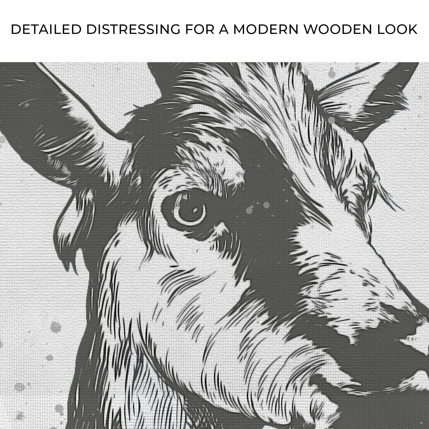 Goat Drawing Portrait Canvas Wall Art Zoom - Image by Tailored Canvases