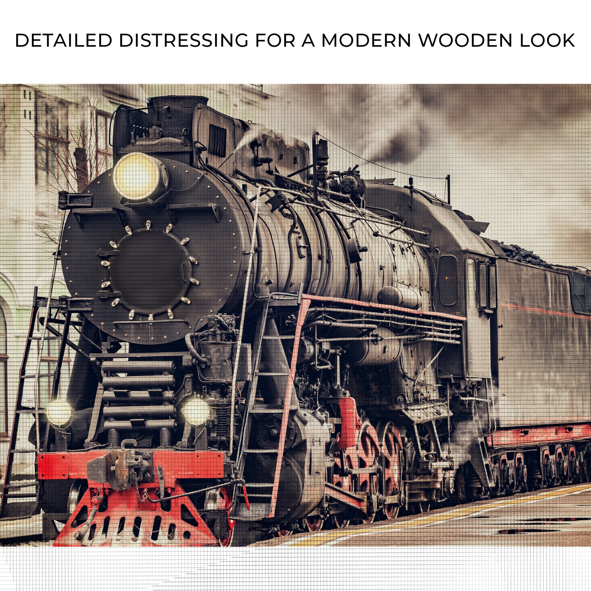 Vintage Train Canvas Wall Art Zoom - Image by Tailored Canvases