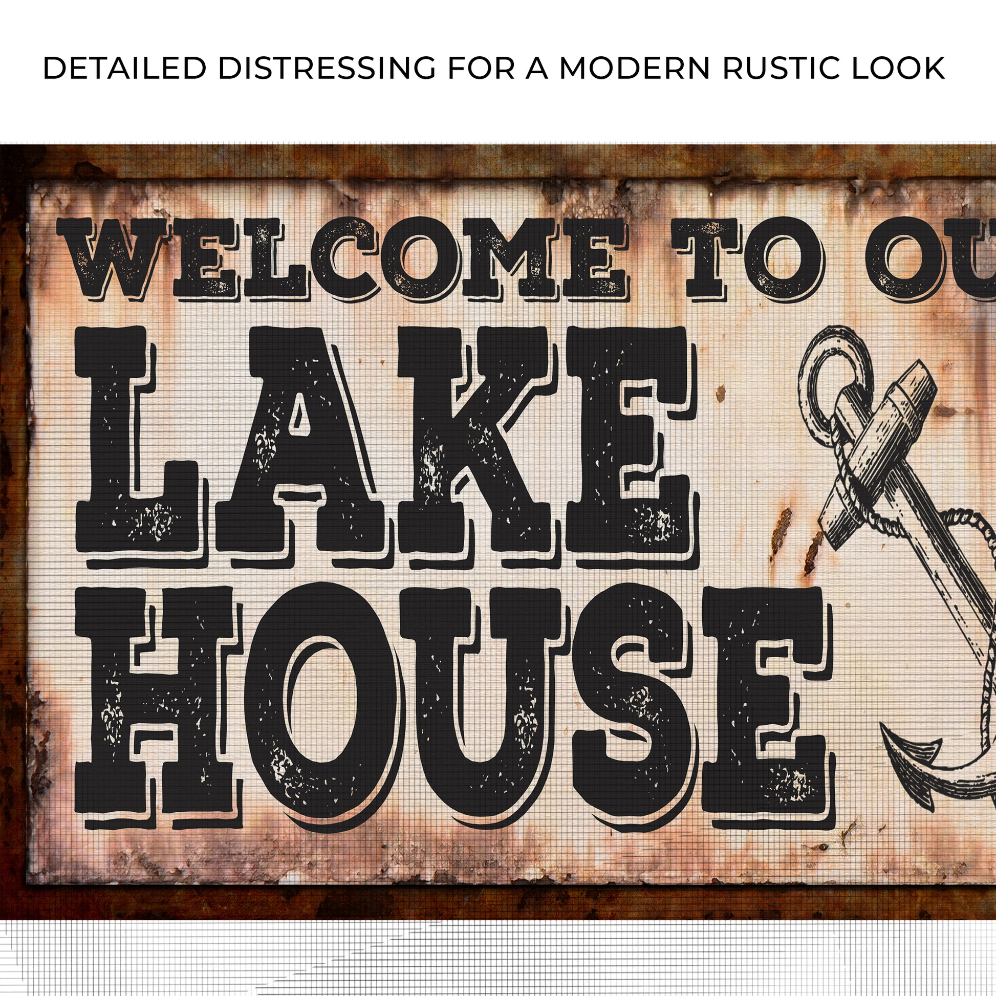 Welcome To Our Lake House Sign Zoom - Image by Tailored Canvases