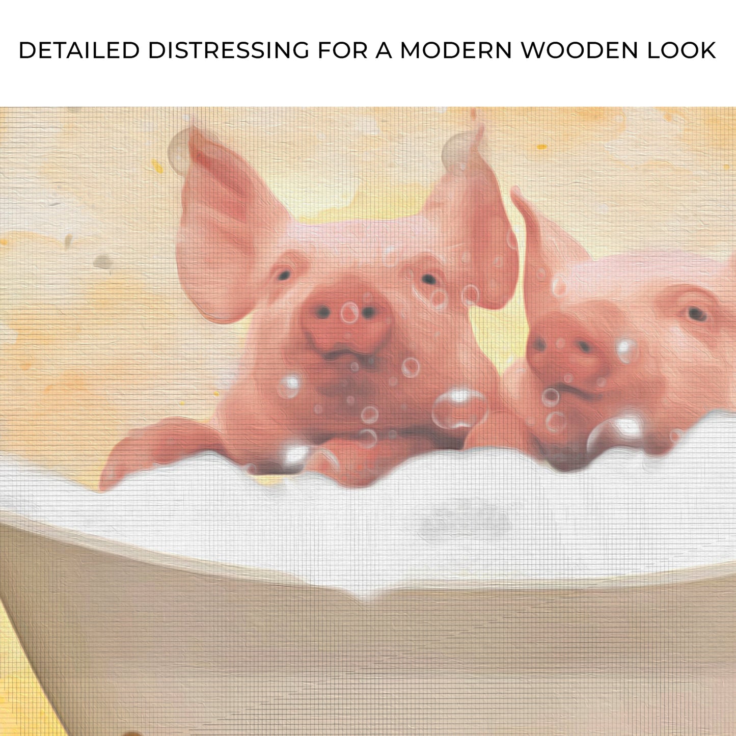 Bath Pig Buddies Canvas Wall Art Zoom - Image by Tailored Canvases