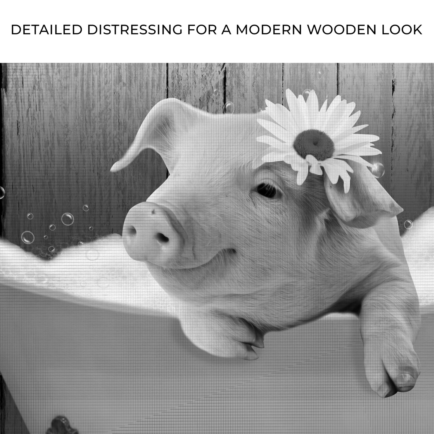 Girly Pig In Bathtub Canvas Wall Art Zoom - Image by Tailored Canvases