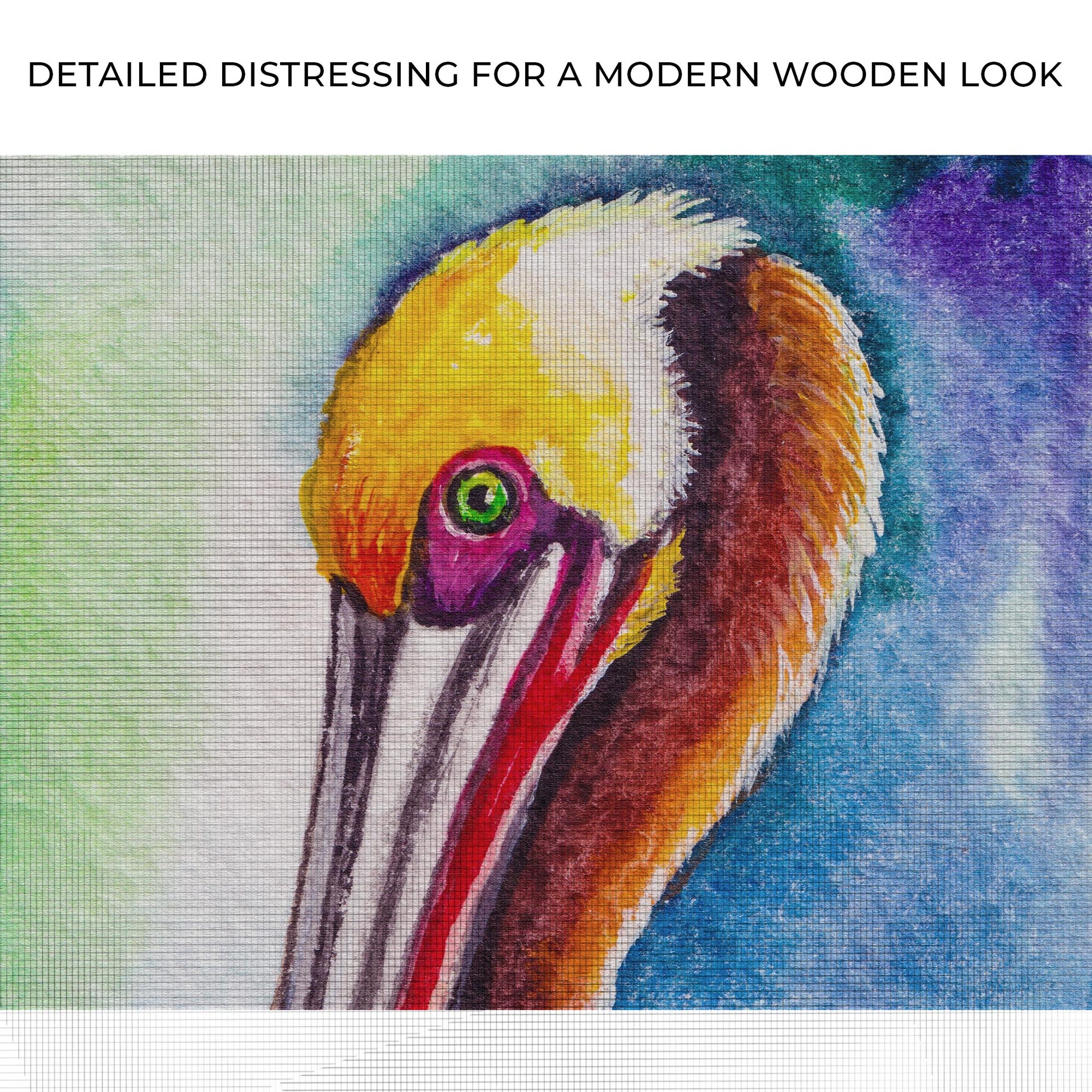 Pelican Painting "The Fish Catcher" Canvas Wall Art Zoom - Image by Tailored Canvases