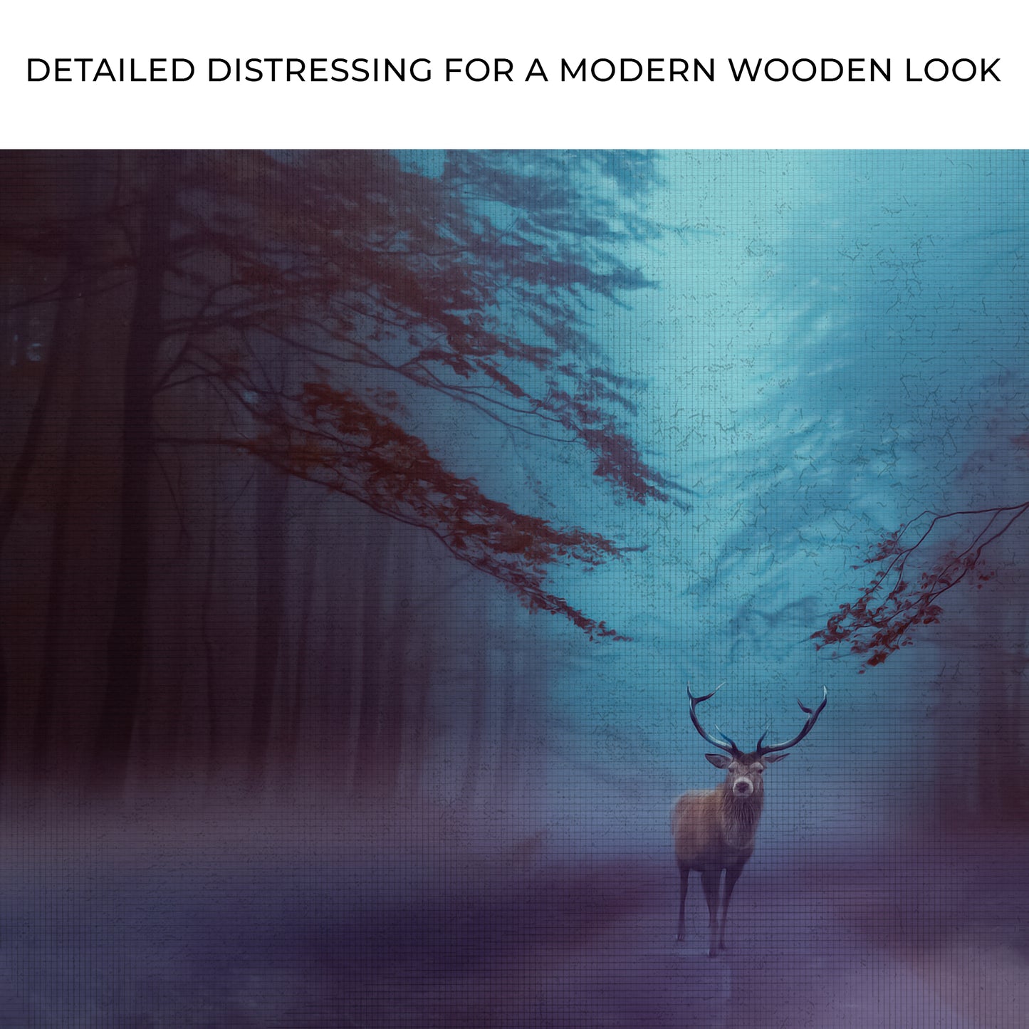 Deer In The Midst Of Foggy Forest Canvas Wall Art Zoom - Image by Tailored Canvases