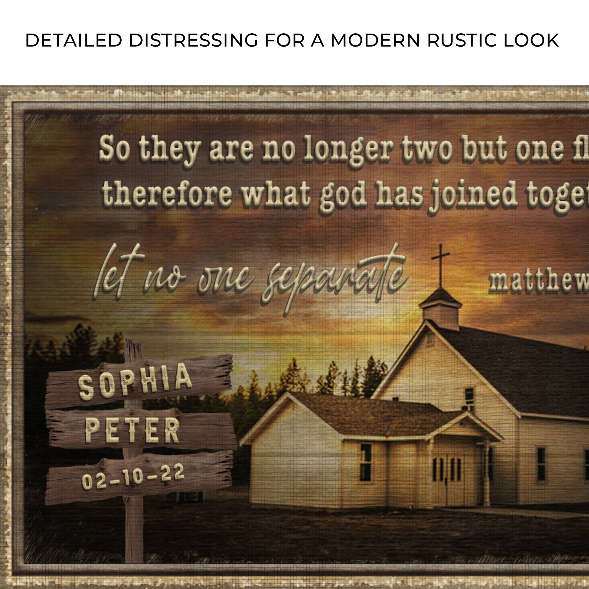 Matthew 19:6 - What God Has Joined Together Let No One Separate Sign Zoom - Image by Tailored Canvases