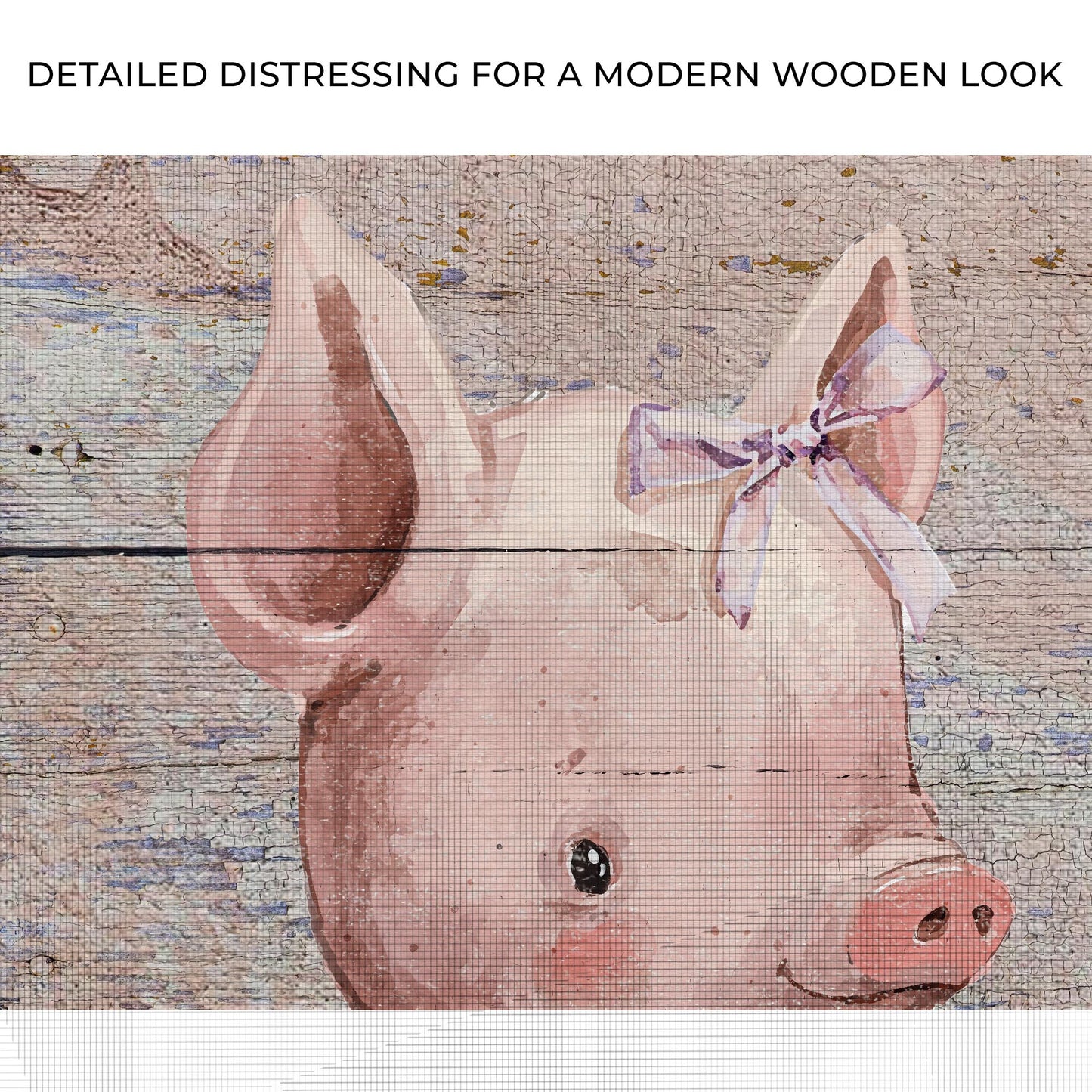 Simple Ribbon Dress Pig Canvas Wall Art Zoom - Image by Tailored Canvases