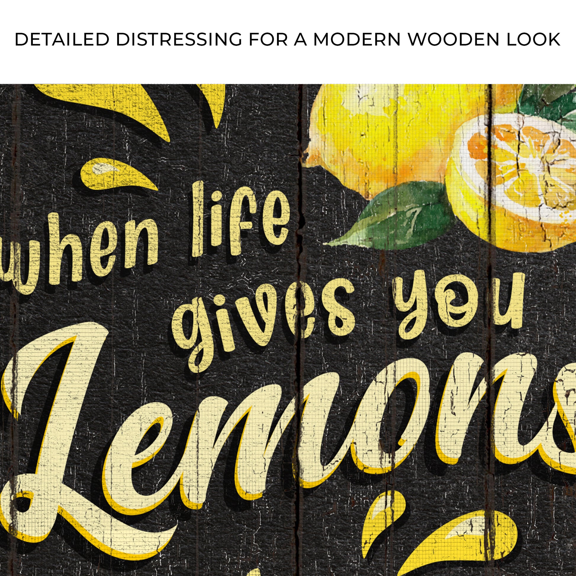 When Life Gives You Lemons, Make Lemonade Sign Zoom - Image by Tailored Canvases