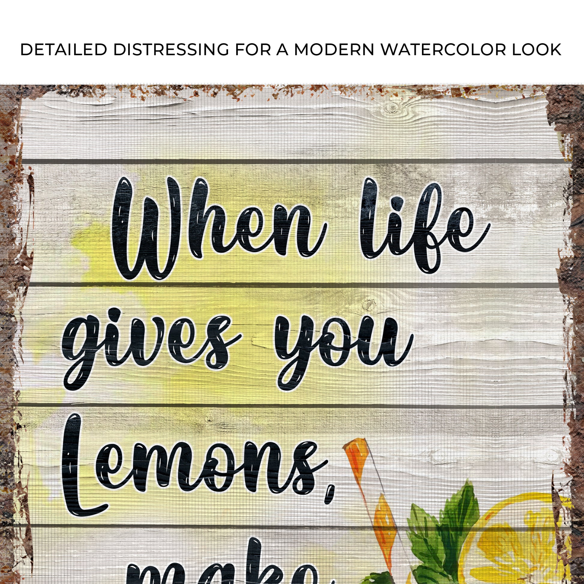 When Life Gives You Lemons, Makes Lemonades Sign Zoom - Image by Tailored Canvases