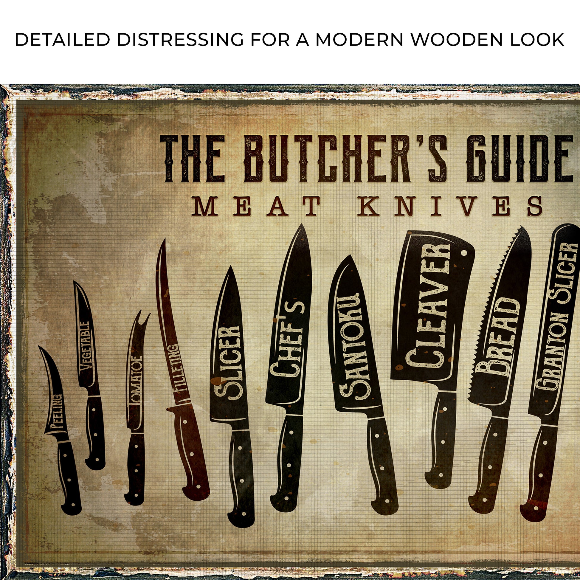 The Butcher Guide Sign Zoom - Image by Tailored Canvases