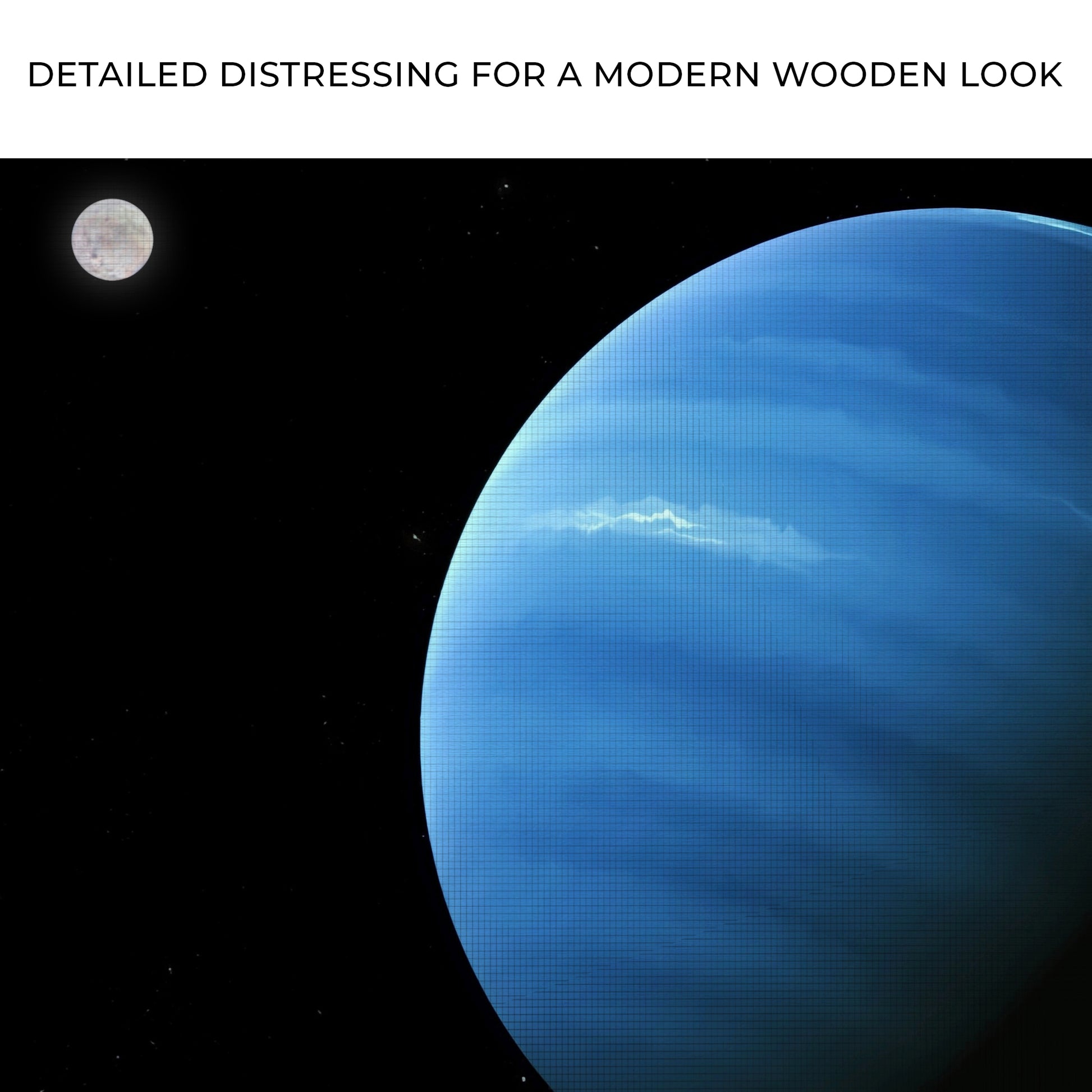Planet Neptune Proteus Orbiting Around Canvas Wall Art Zoom - Image by Tailored Canvases