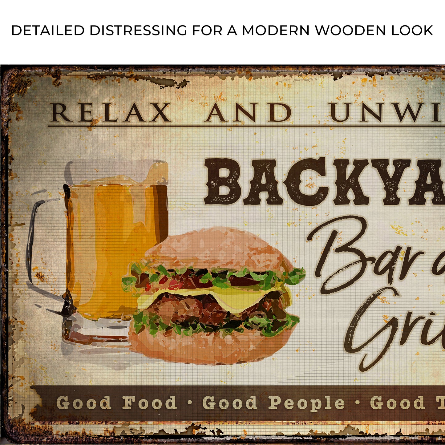 Relax And Unwind Backyard Bar And Grill Sign Zoom - Image by Tailored Canvases