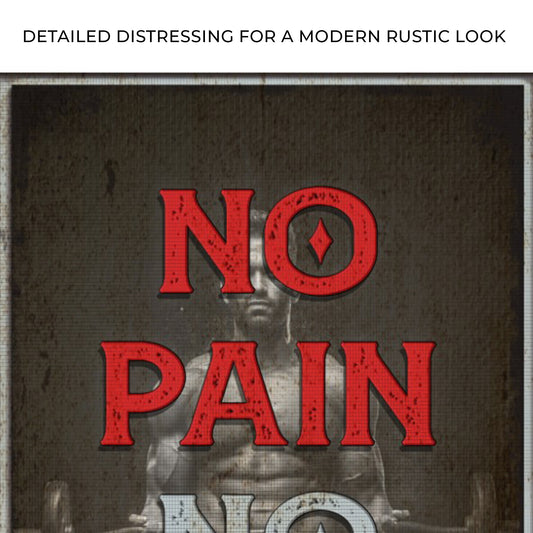 No Pain No Gain Sign III Zoom - Image by Tailored Canvases