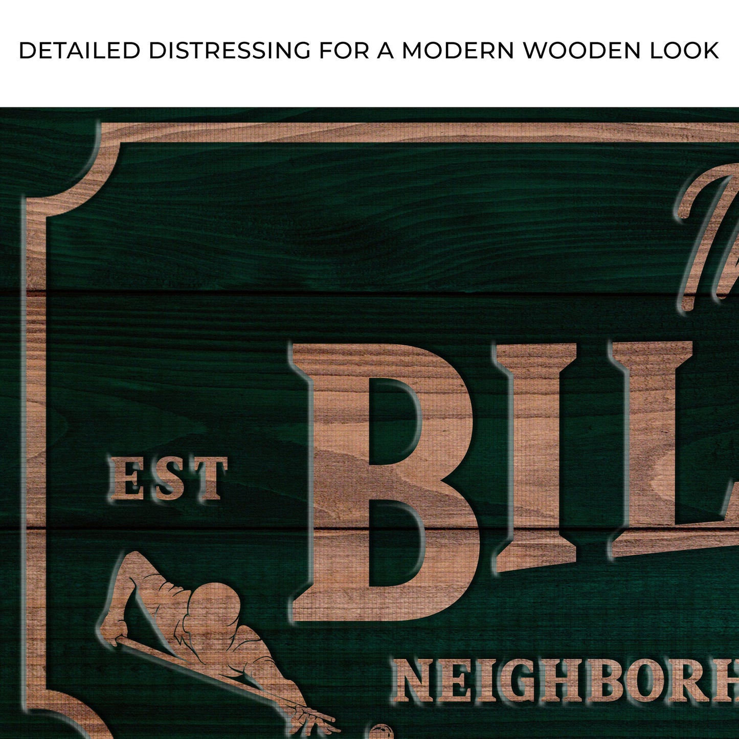 Neighborhood Pool Hall Billiards Sign | Customizable Canvas Zoom - Image by Tailored Canvases