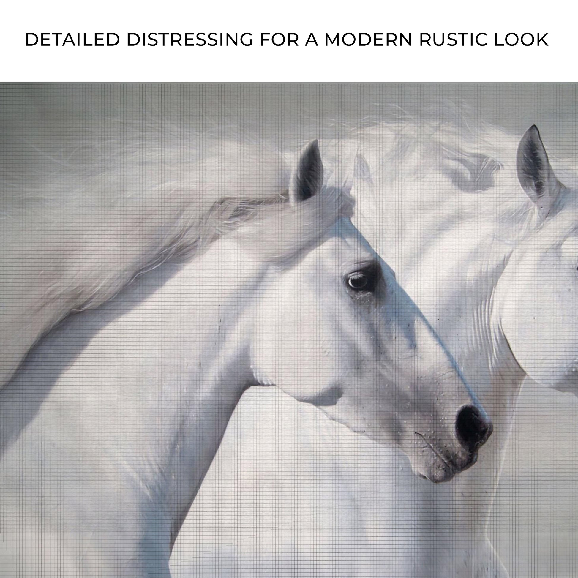 Galloping White Horses Canvas Wall Art Zoom - Image by Tailored Canvases