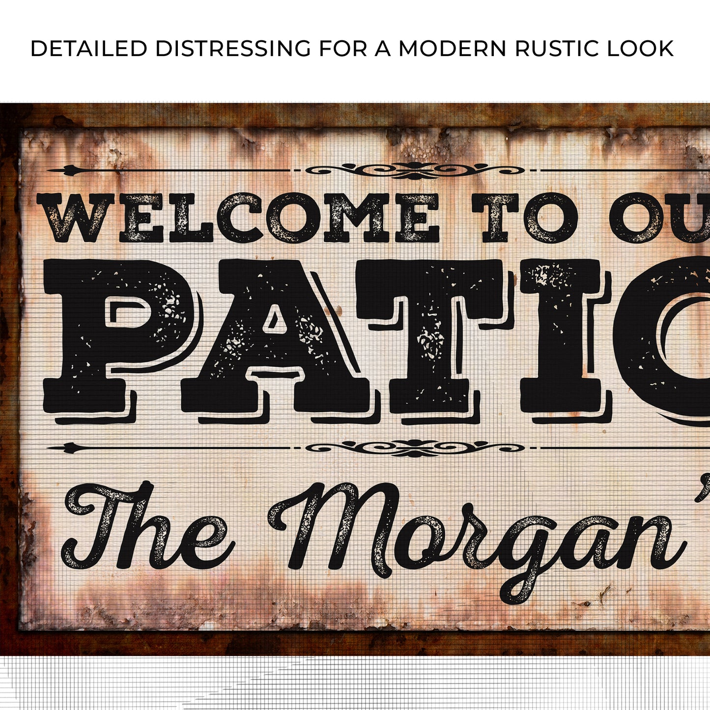 Welcome To Our Patio Sign | Customizable Canvas Zoom - Image by Tailored Canvases