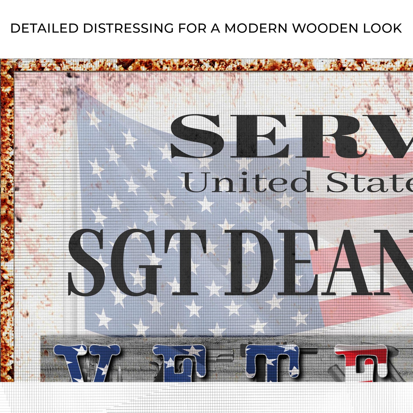 Thank You For Your Service Veterans Sign | Customizable Canvas Zoom - Image by Tailored Canvases