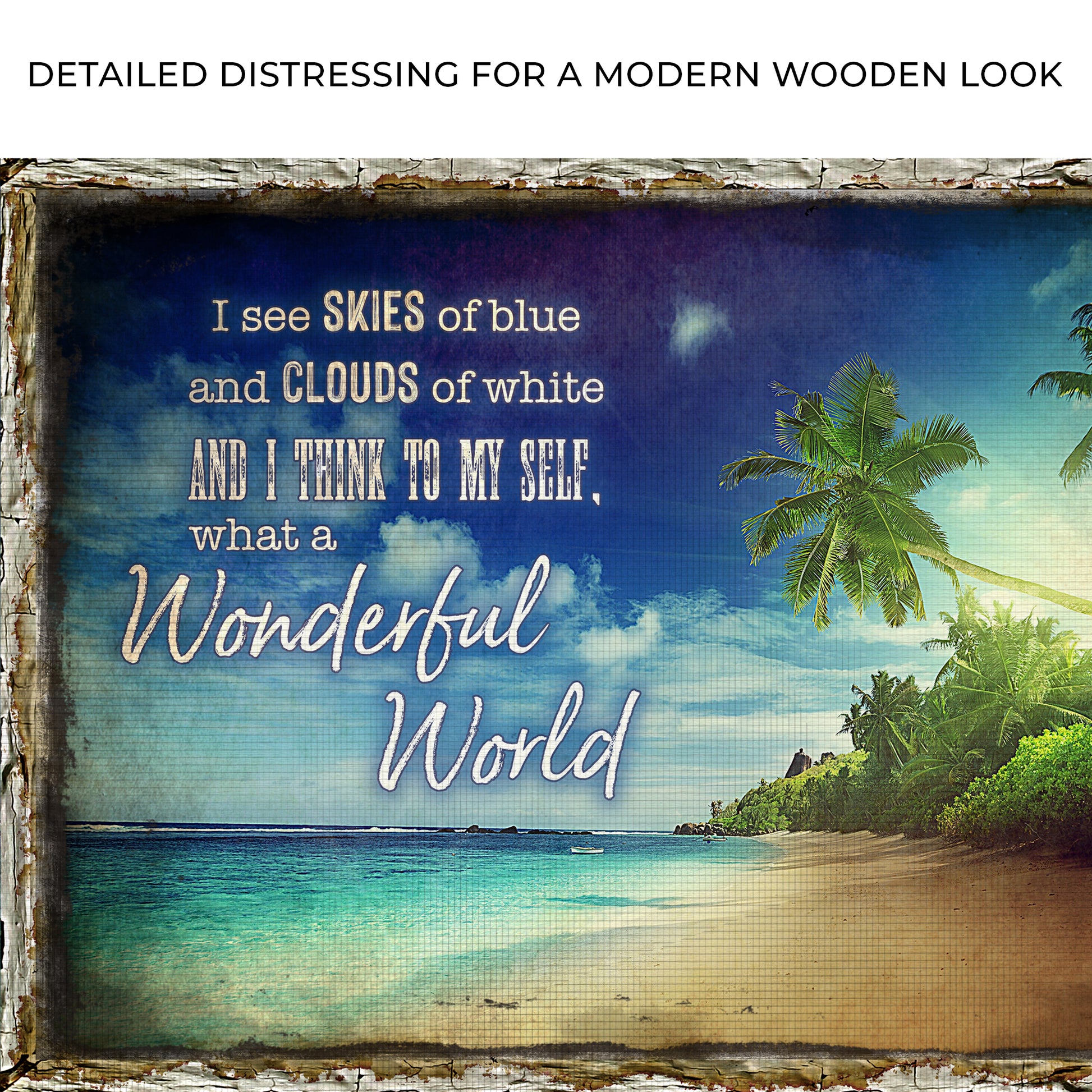 What A Wonderful World Sign IX Zoom - Image by Tailored Canvases