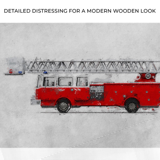 Fire Truck Aerial Canvas Wall Art Zoom - Image by Tailored Canvases
