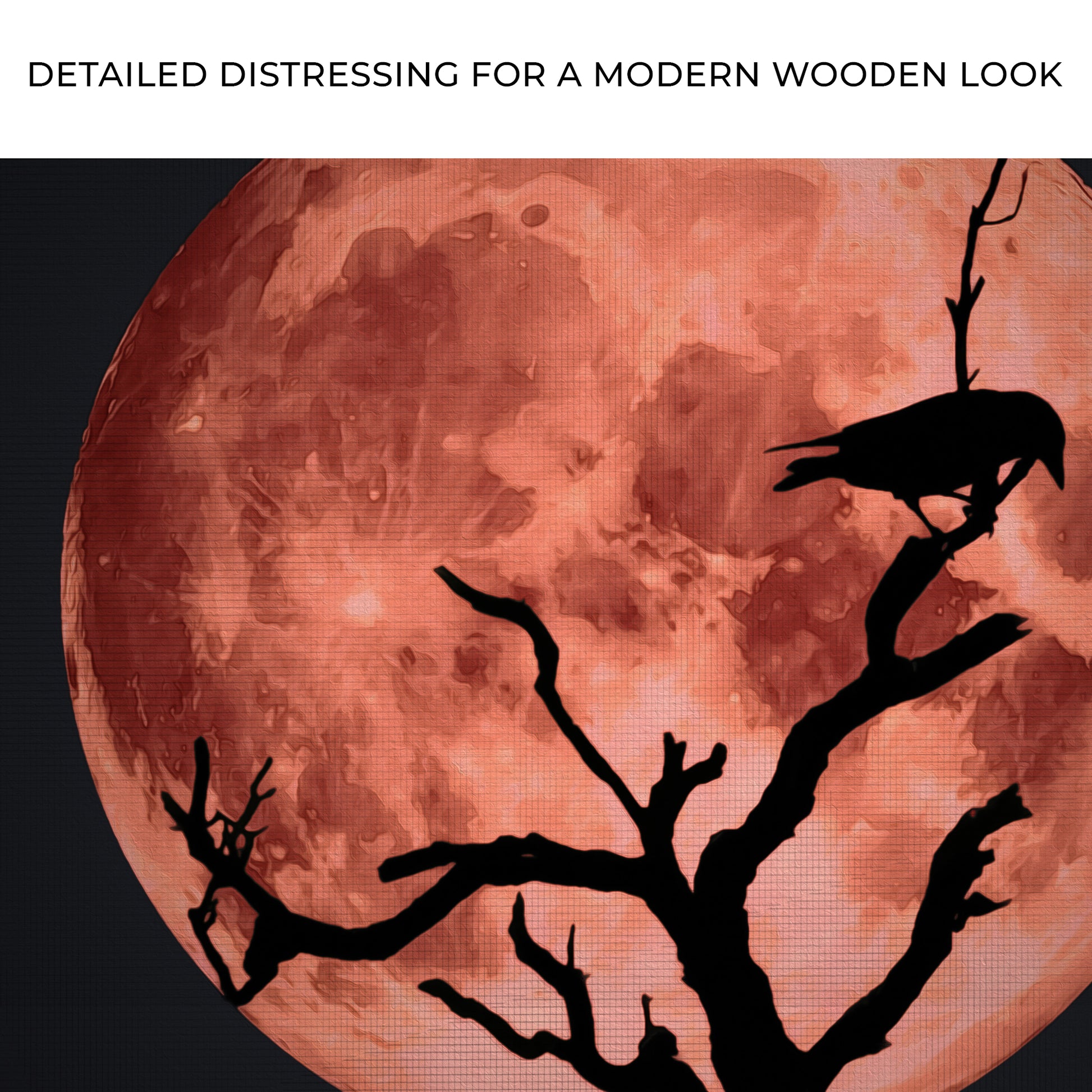 Crow And Blood Moon Canvas Wall Art Zoom - Image by Tailored Canvases