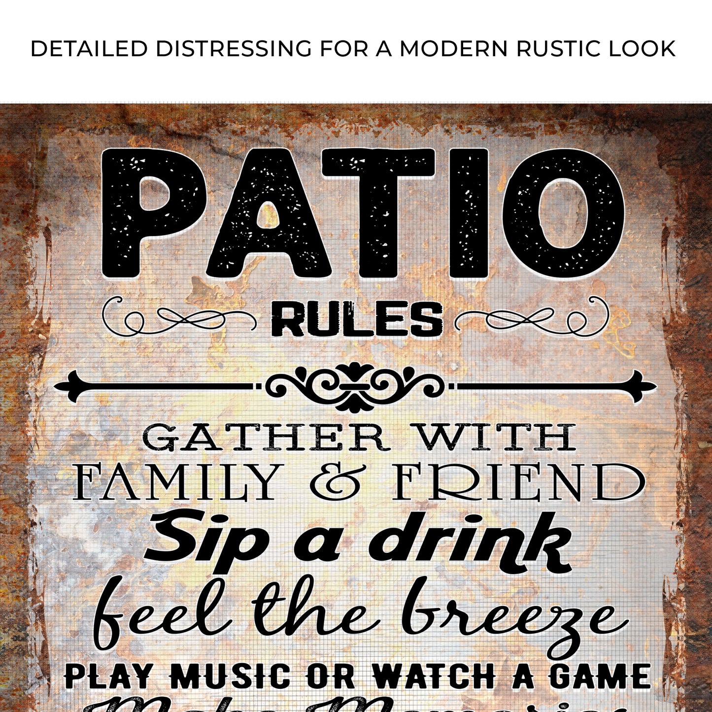 Patio Rules Sign II Zoom - Image by Tailored Canvases
