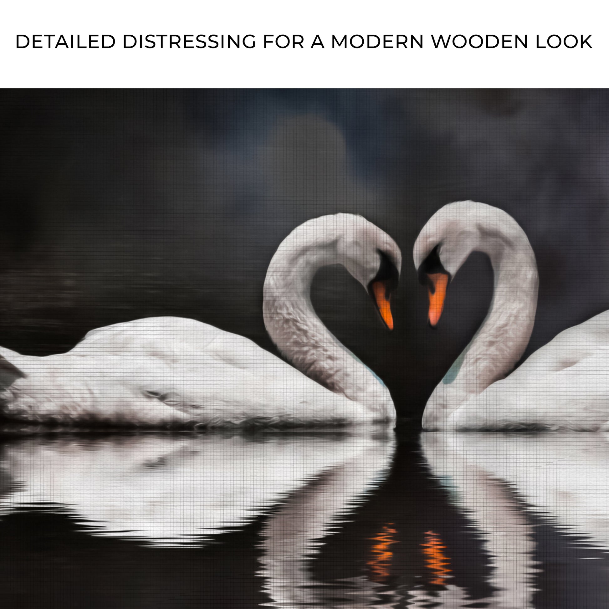 Moonlit Romantic Swan Canvas Wall Art Zoom - Image by Tailored Canvases