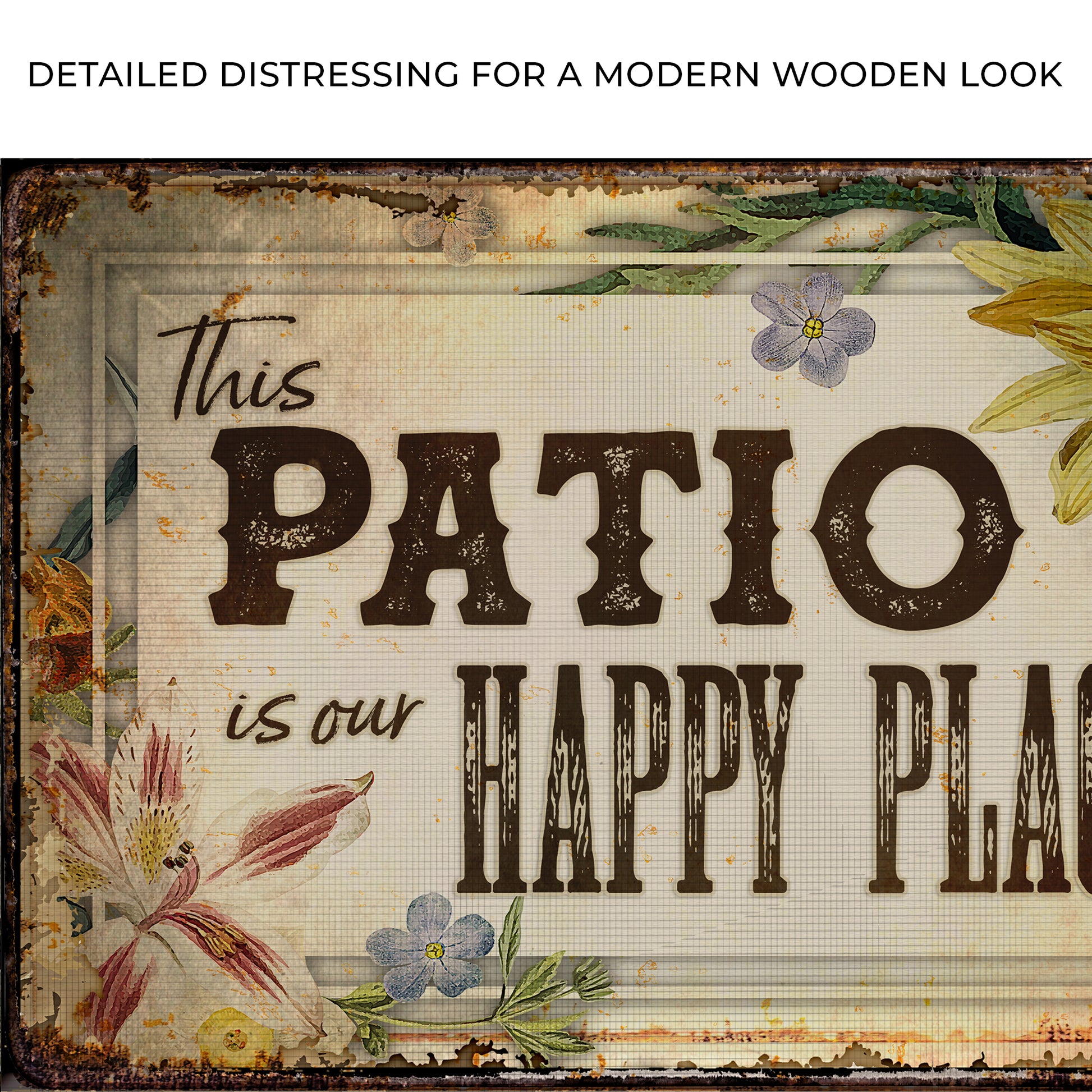This Patio Is Our Happy Place Sign Zoom - Image by Tailored Canvases