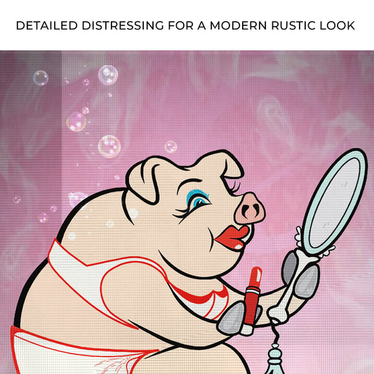 Sassy Pig Portrait Canvas Wall Art Zoom - Image by Tailored Canvases