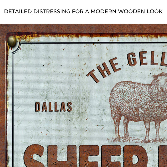 Sheep Farm Sign III Zoom - Image by Tailored Canvases