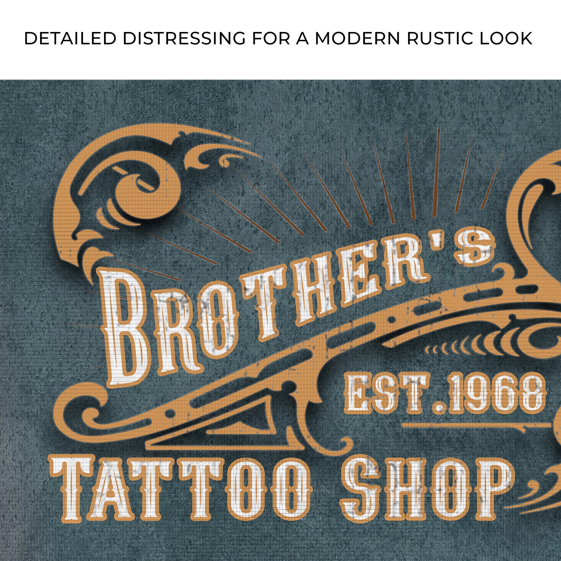 Custom Tattoo Shop Sign | Customizable Canvas Zoom - Image by Tailored Canvases