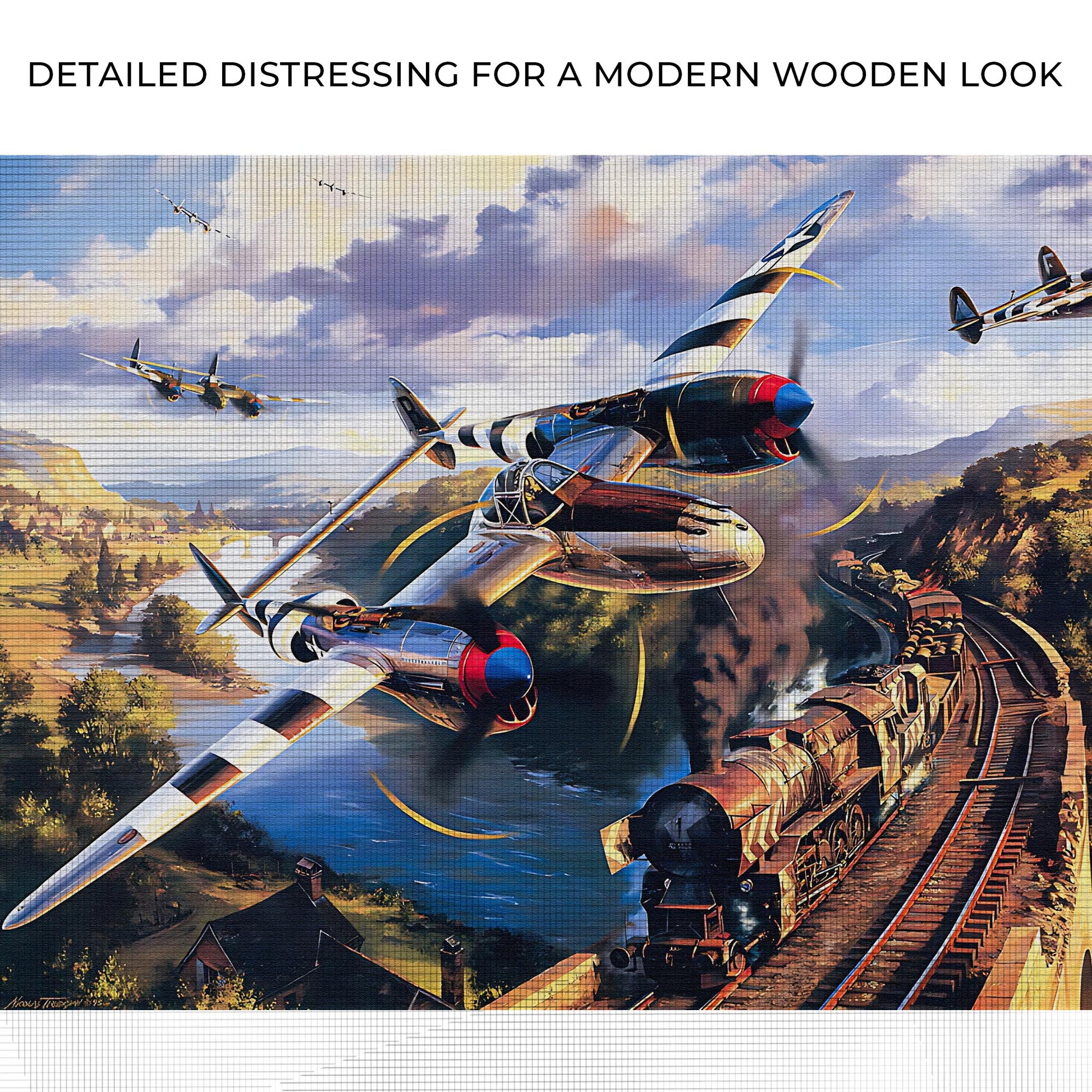 Fighter Plane Lockheed P-38 Lightning Canvas Wall Art Zoom - Image by Tailored Canvases