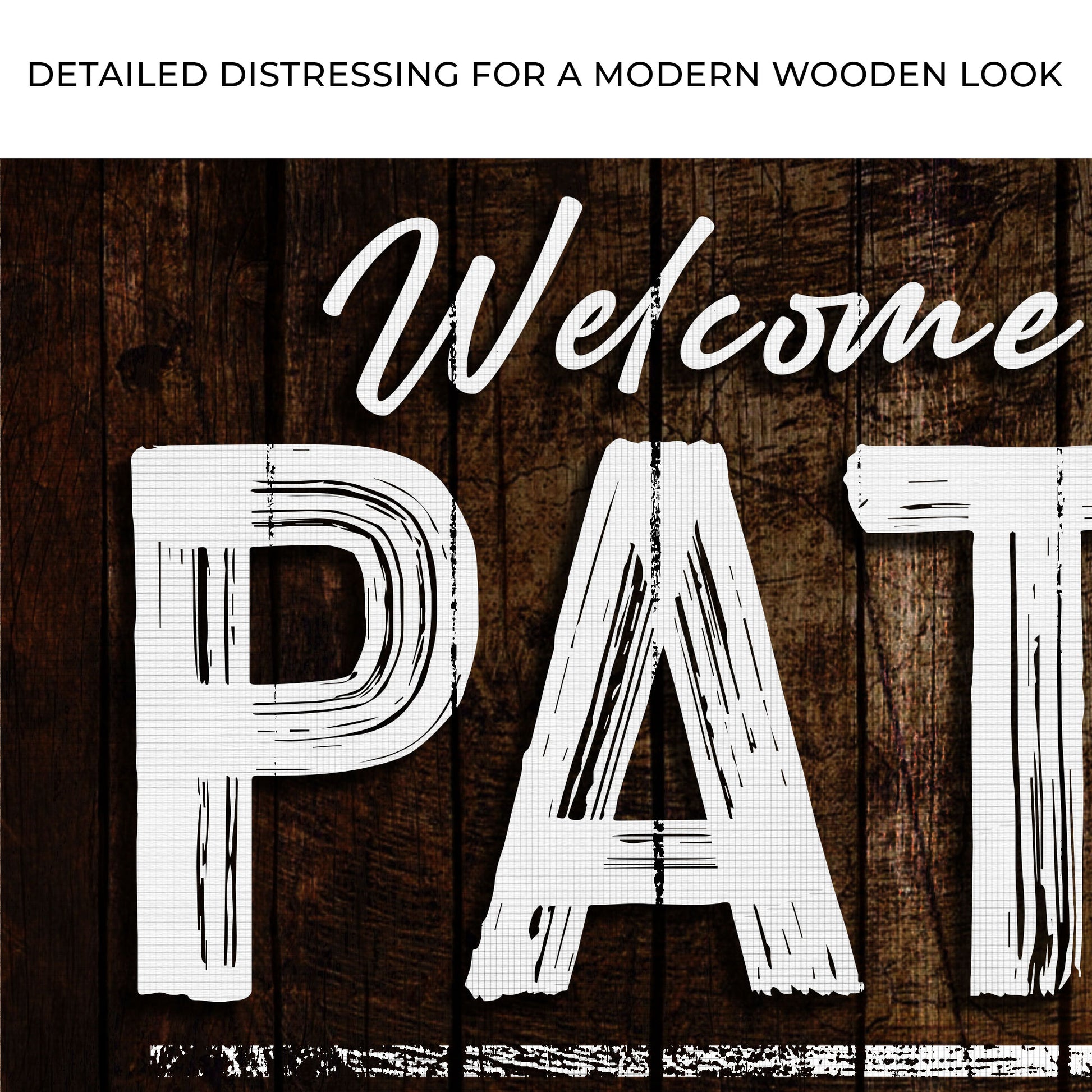 Welcome To The Patio Sign Zoom - Image by Tailored Canvases