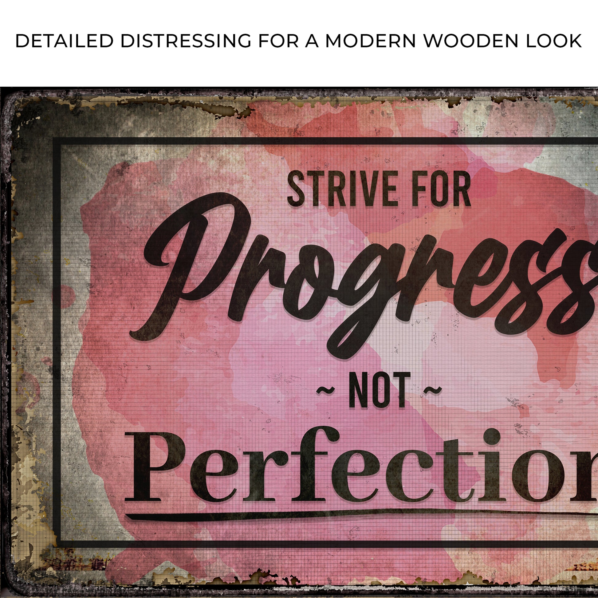 Strive For Progress Not Perfection Motivational Sign Zoom - Image by Tailored Canvases