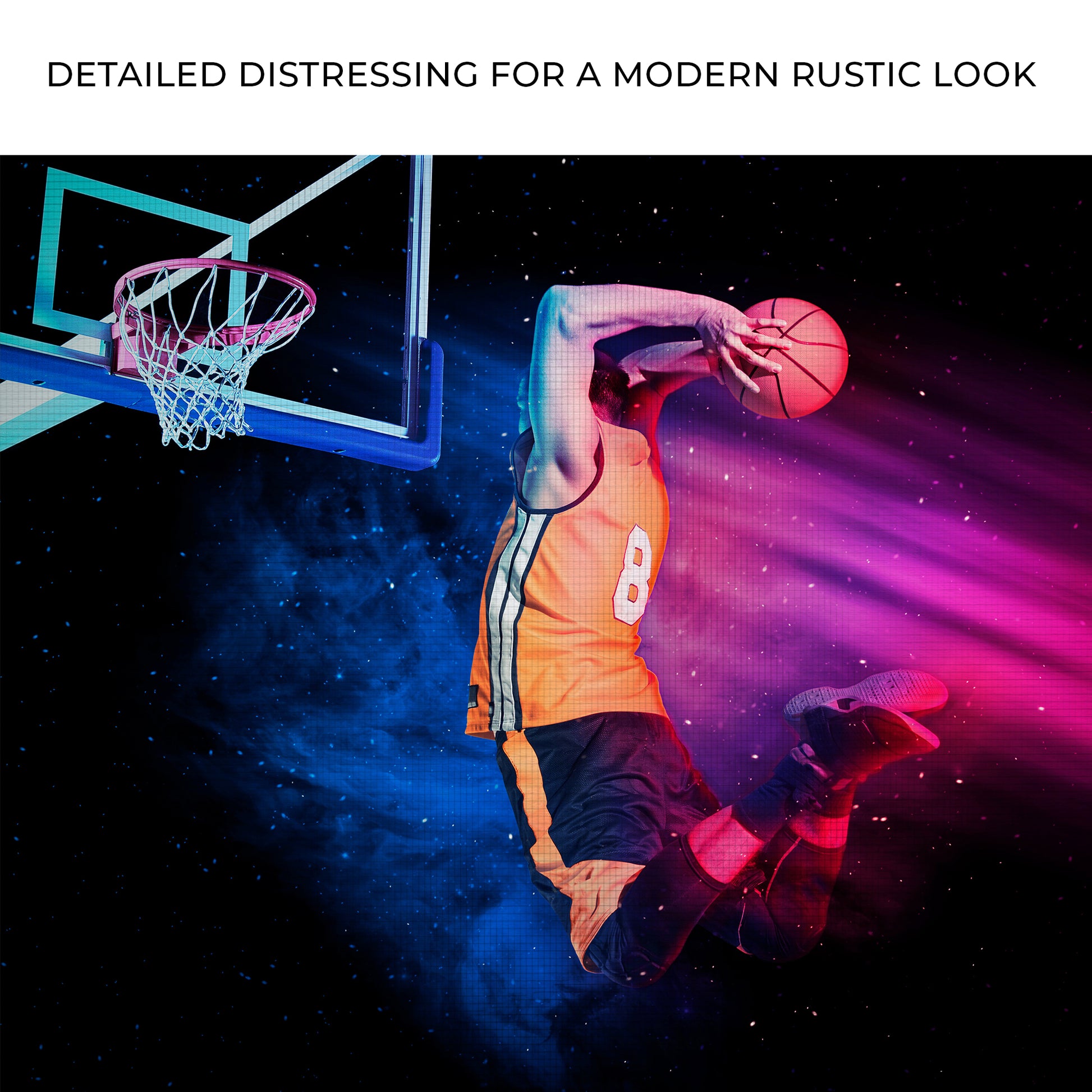 Basketball Dunk Canvas Wall Art Zoom - Image by Tailored Canvases