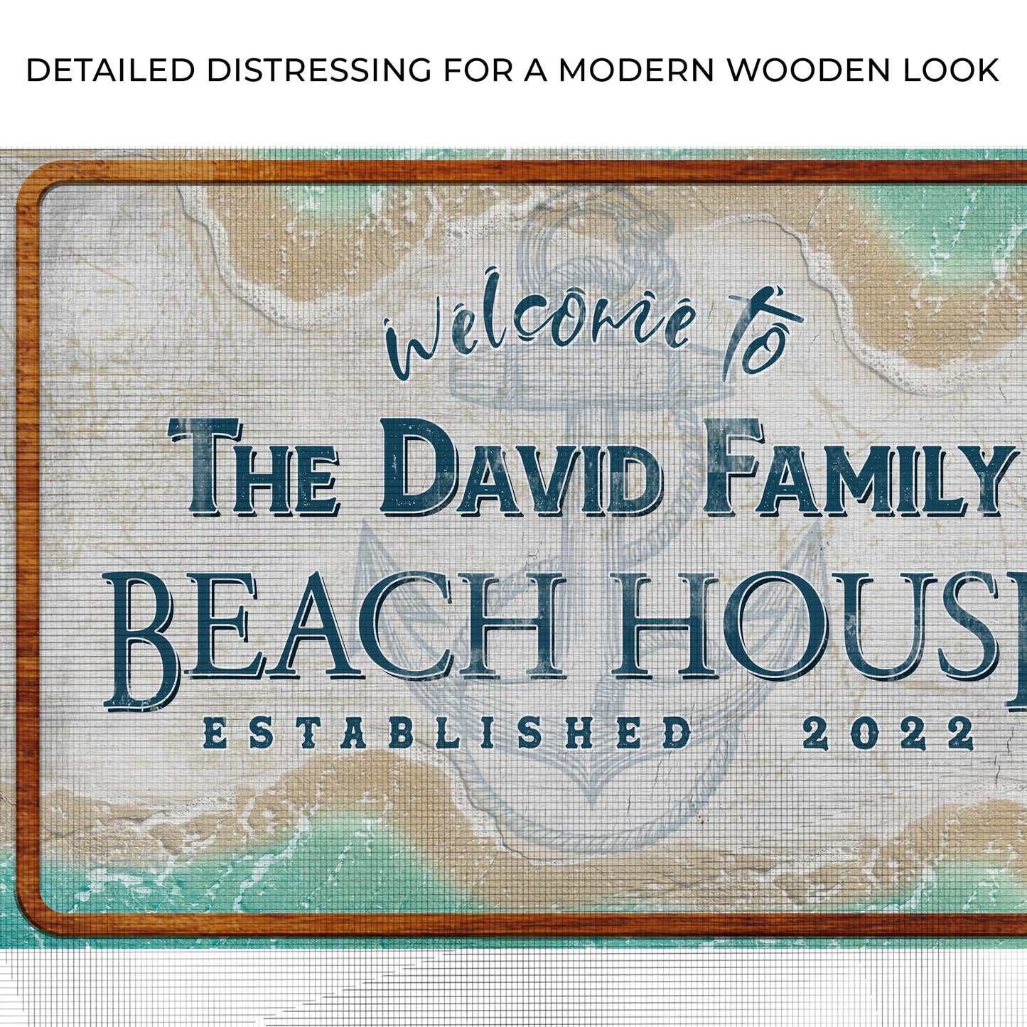 Welcome To Family Beach House Sign II Zoom - Image by Tailored Canvases