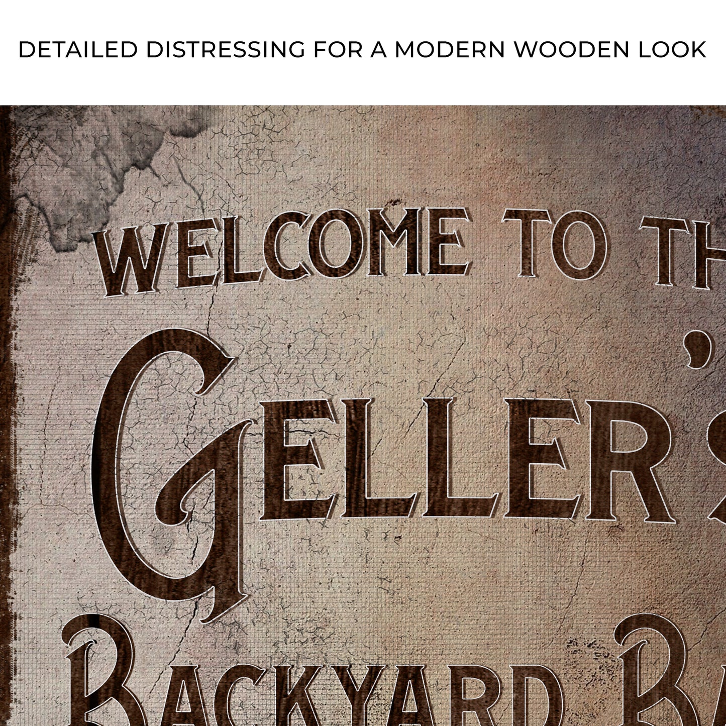 Welcome To Our Backyard Bar Sign Zoom - Image by Tailored Canvases