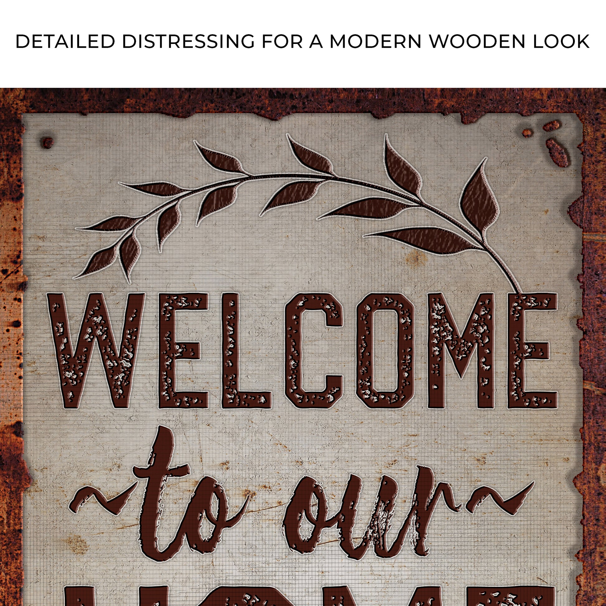 Welcome To Our Home Sign Zoom - Image by Tailored Canvases