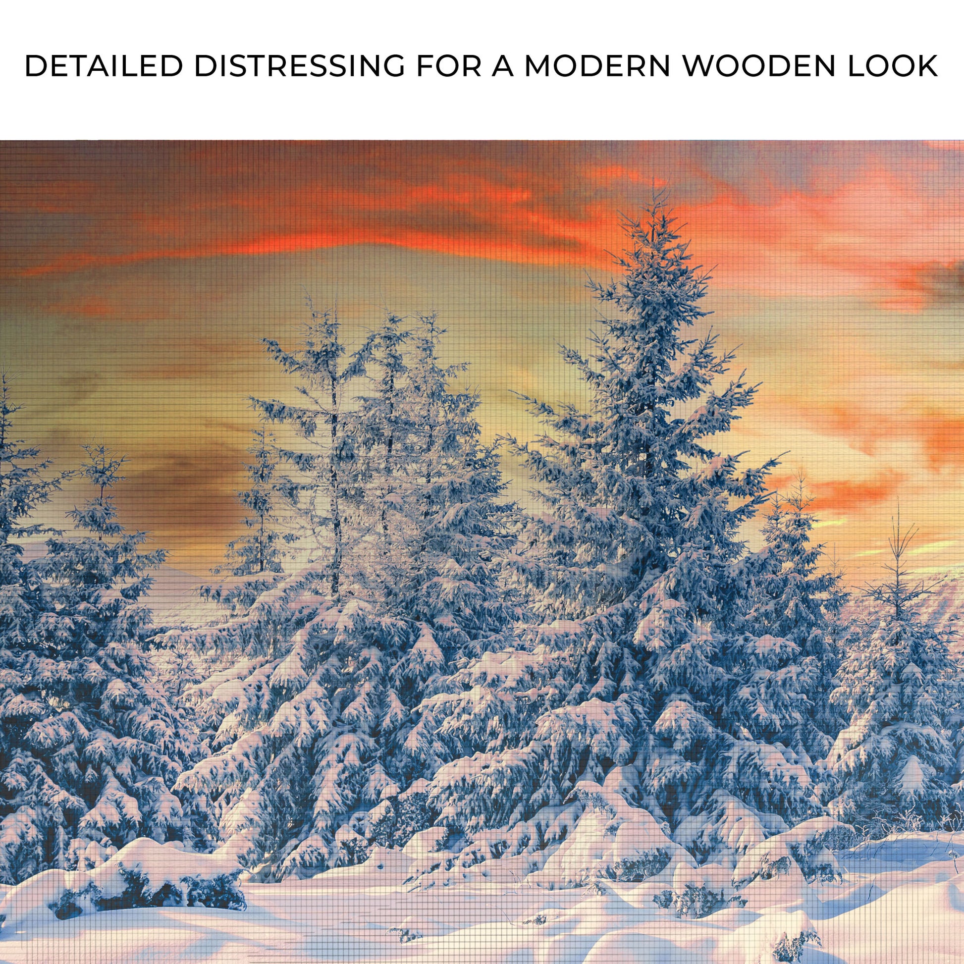 Sunset At Winter Forest Canvas Wall Art Zoom - Image by Tailored Canvases