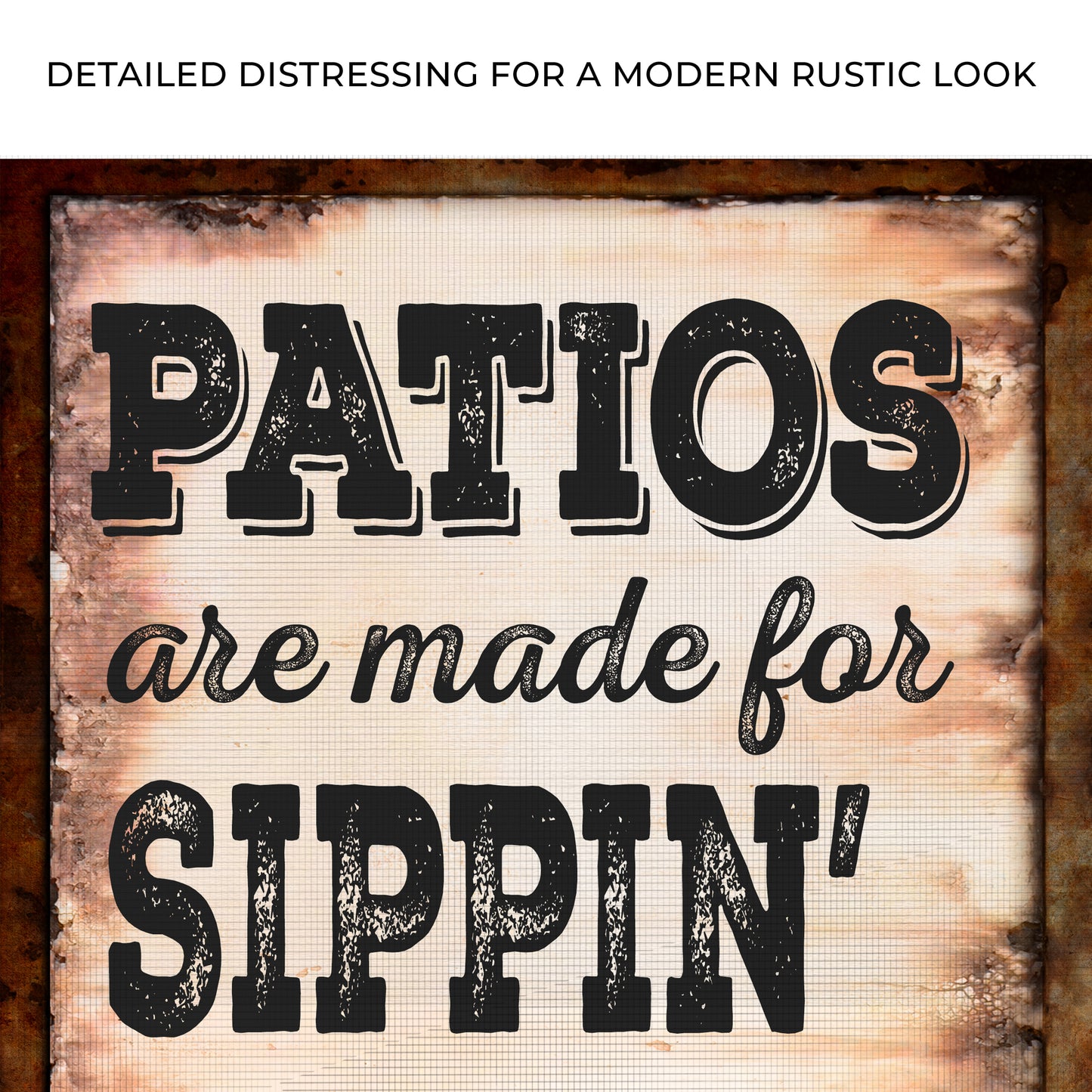 Patios Are Made For Sippin' Grillin' And Chillin' Sign Zoom - Image by Tailored Canvases