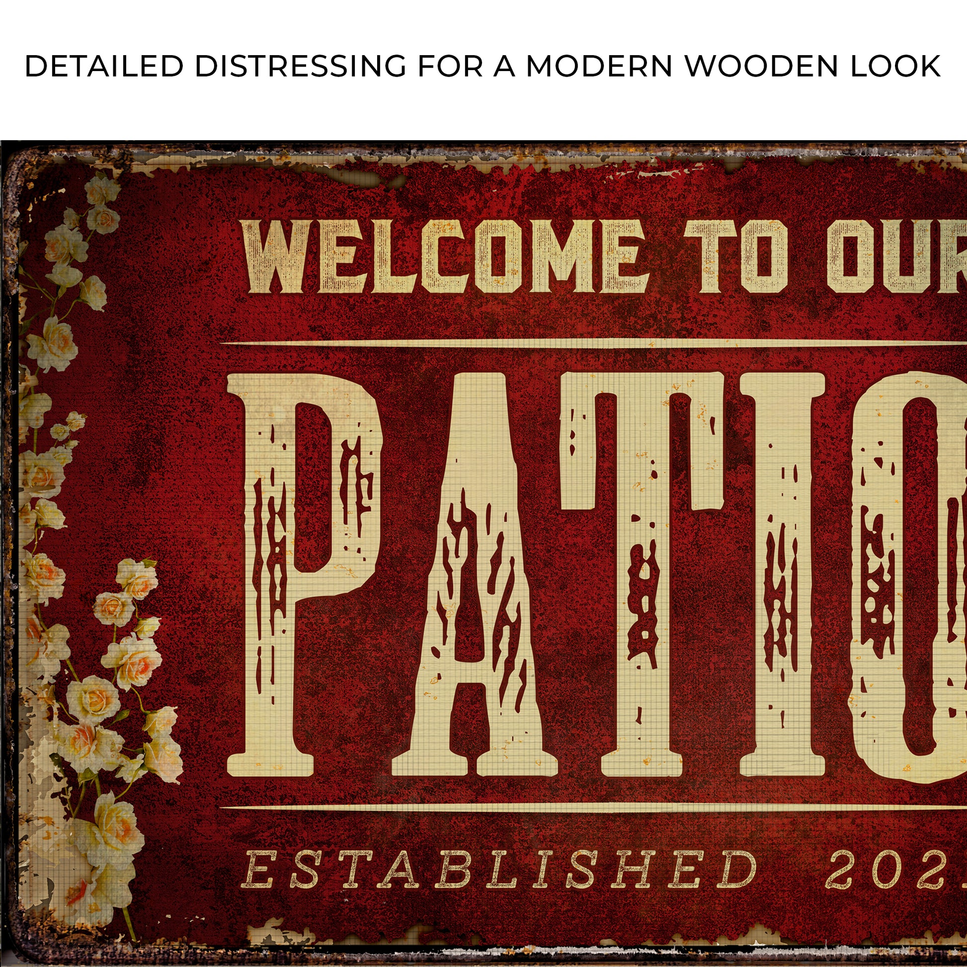 Welcome To Our Patio Sign II Zoom - Image by Tailored Canvases