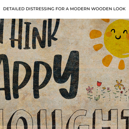 Think Happy Thoughts Sign III Zoom - Image by Tailored Canvases