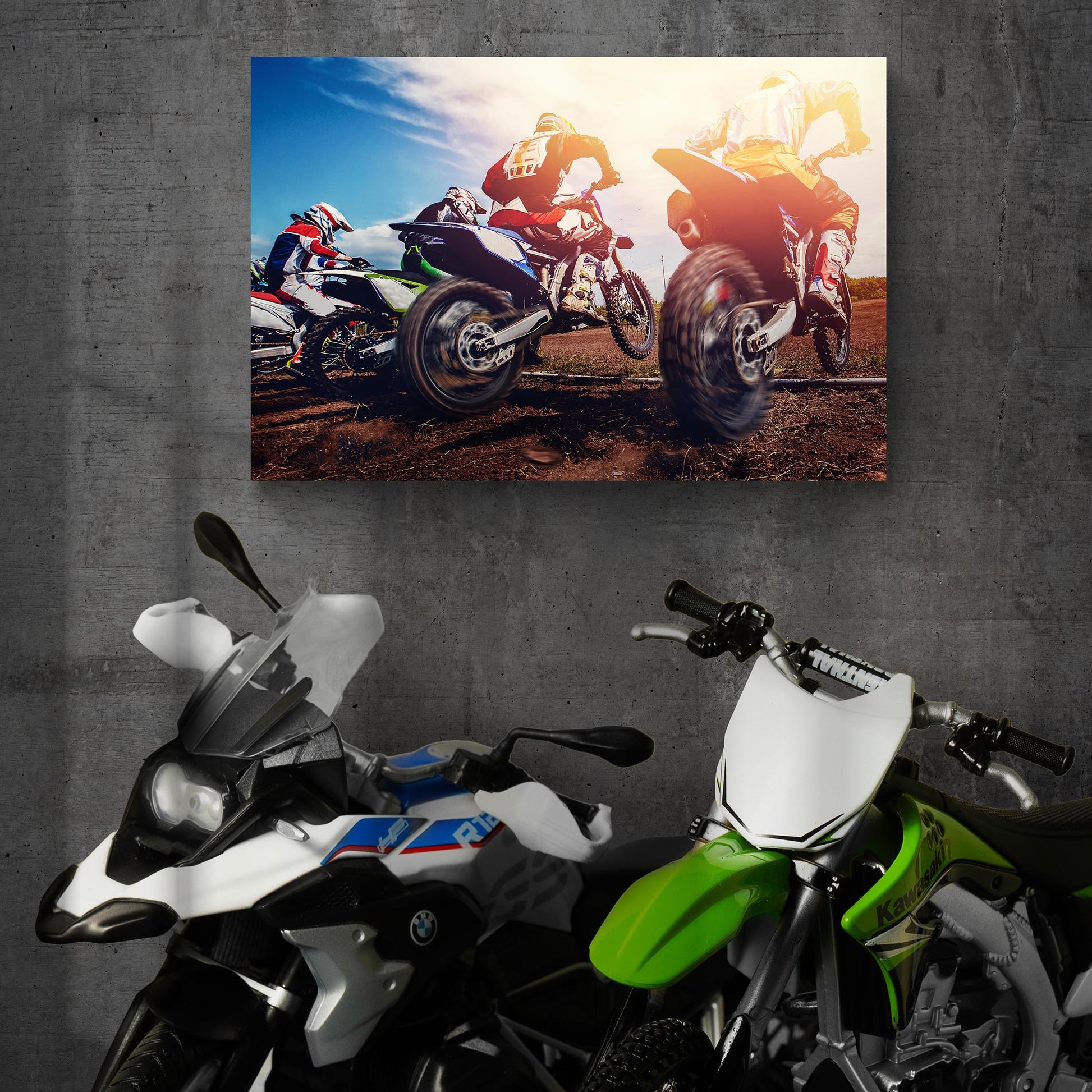 Motocross Race Canvas Wall Art  - Image by Tailored Canvases